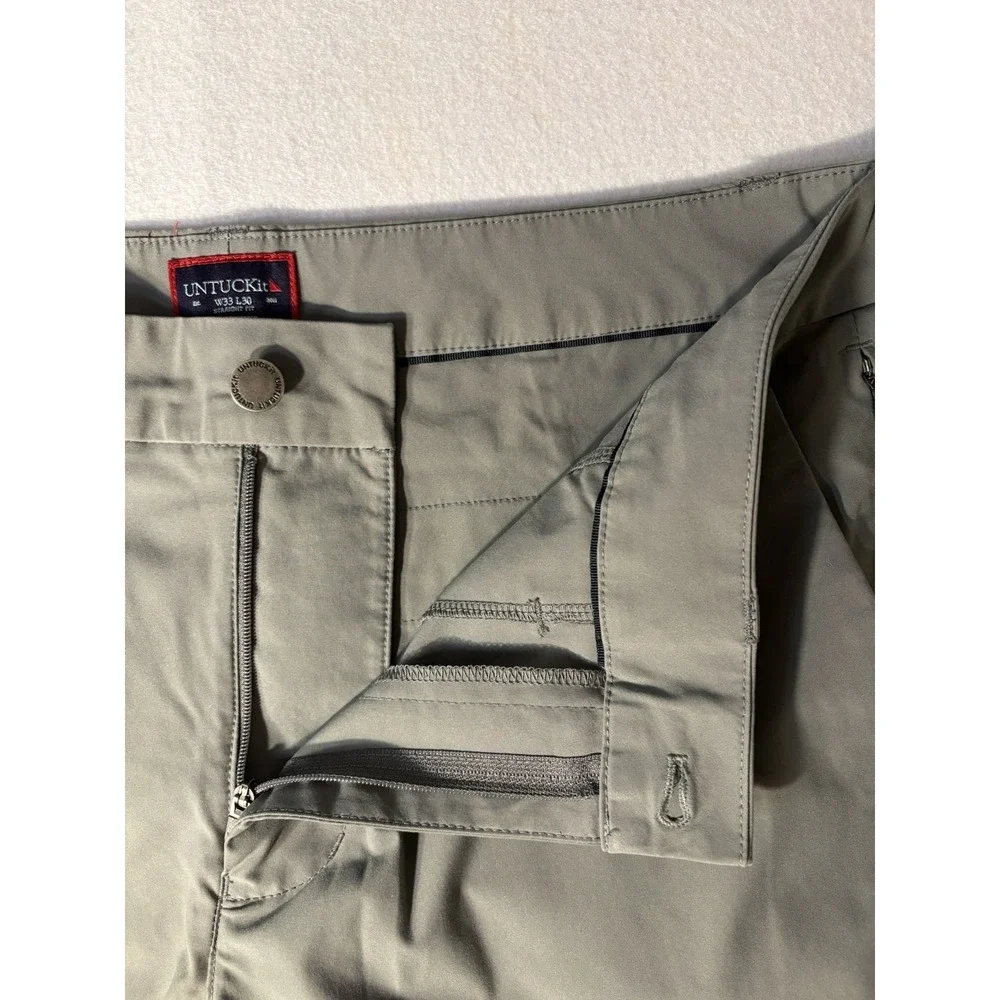 UNTUCKit Chancellor Men's Straight Leg 33x30 grayPerformance Golf Pants